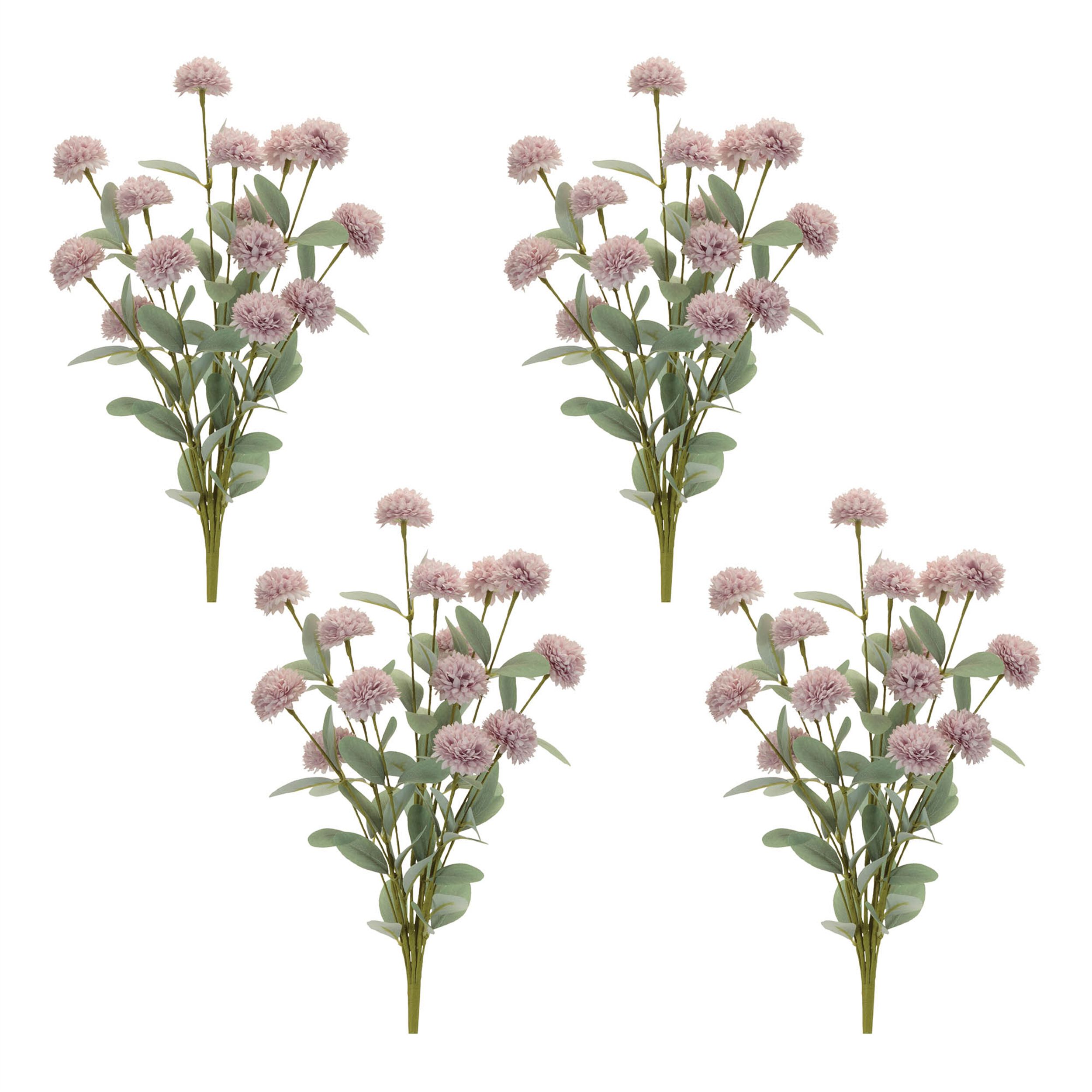 Mini Mum Floral Bush Set of 4, PURPLE GREEN, alternate image number 2