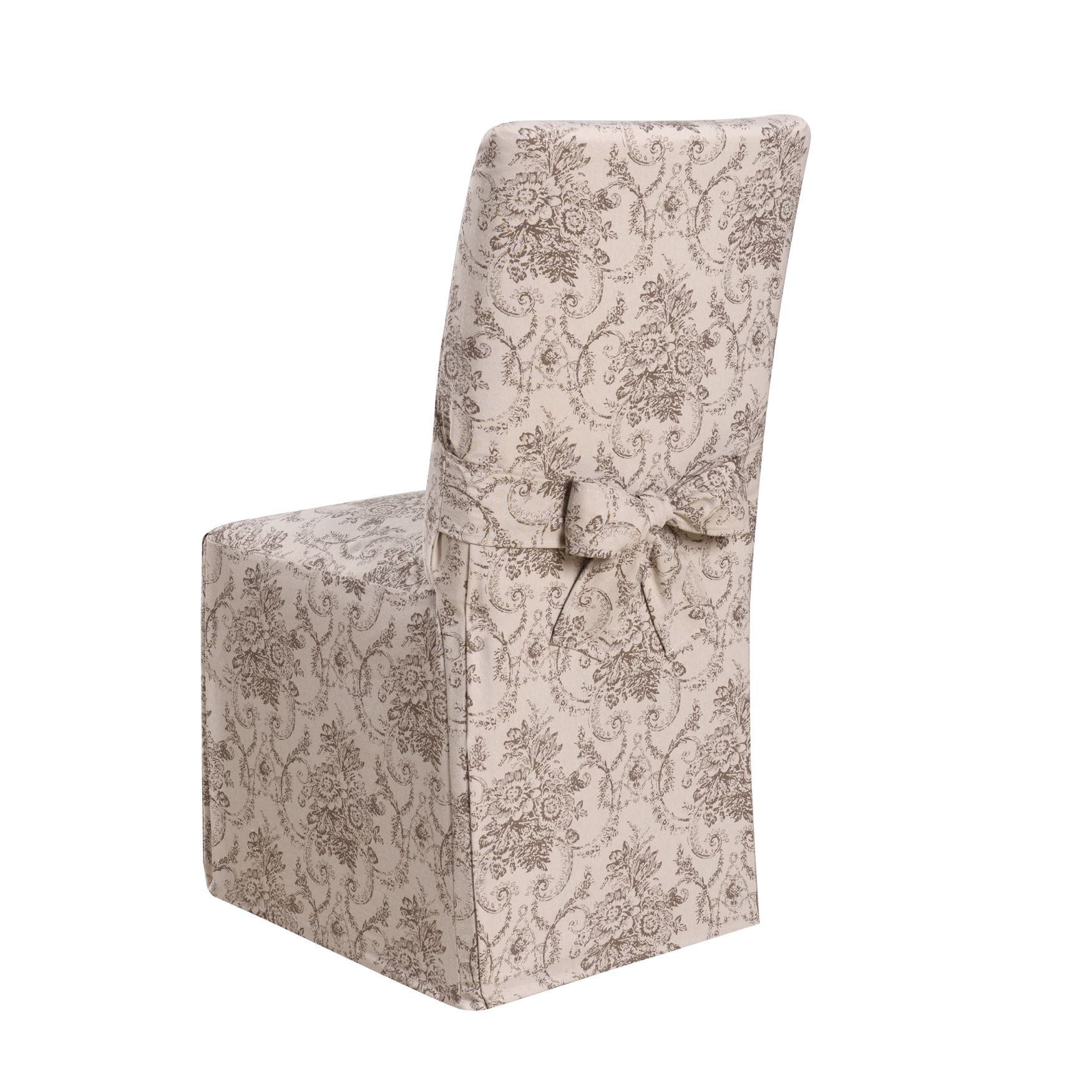 Seasonal Kathy Ireland Chateau Dining Room Chair Cover Taupe Brylane Home