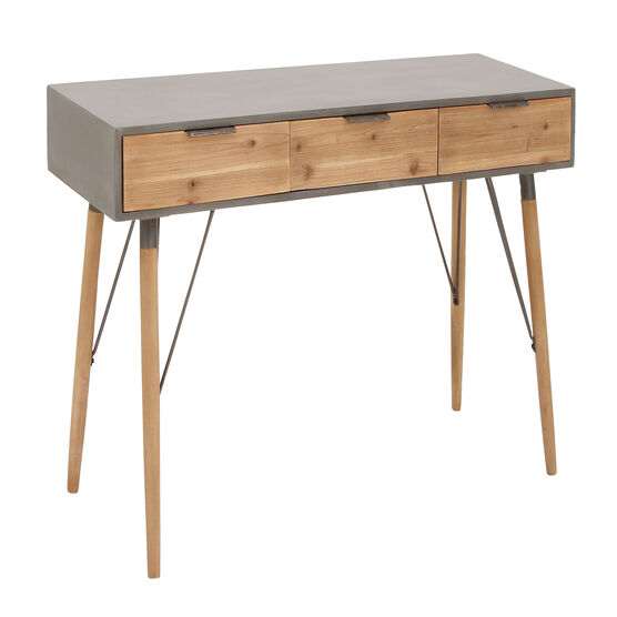 Brown Modern Wood Console Table, 30 x 48, , on-hover image number null