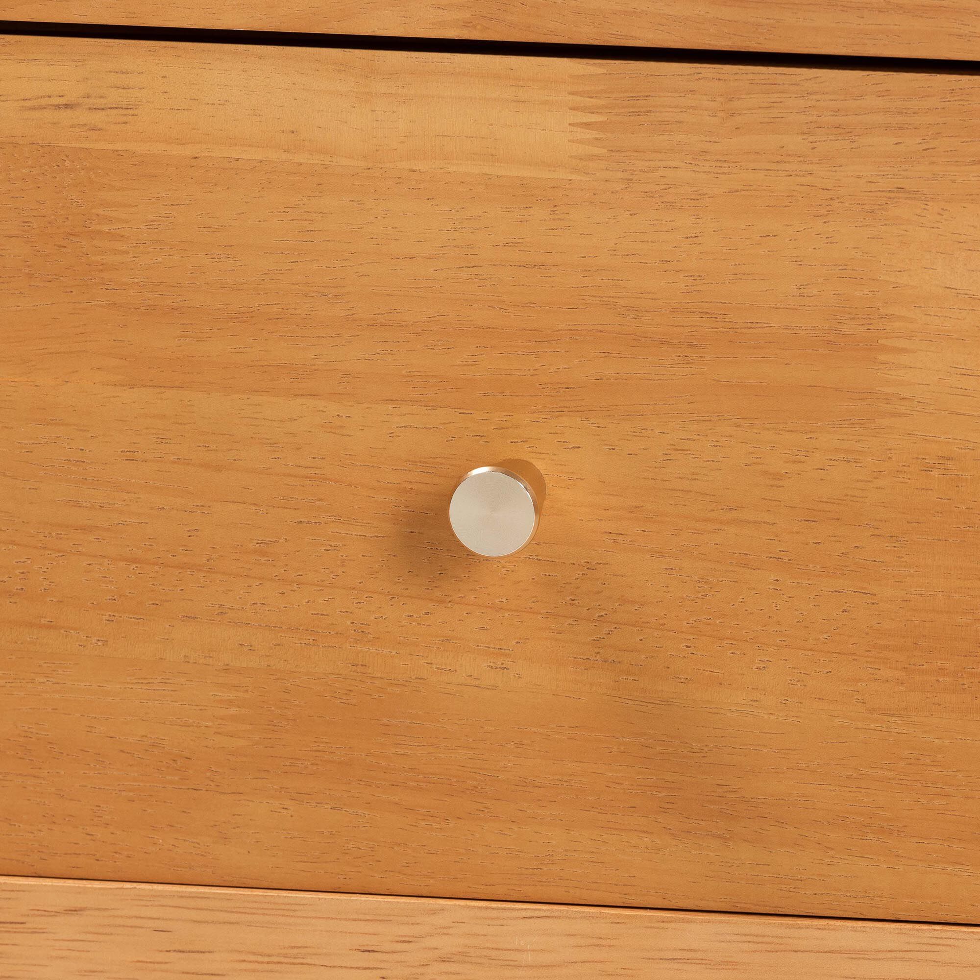 Lucera Mid-Century White 2-Drawer Bobbin Nightstand, BROWN, alternate image number 5