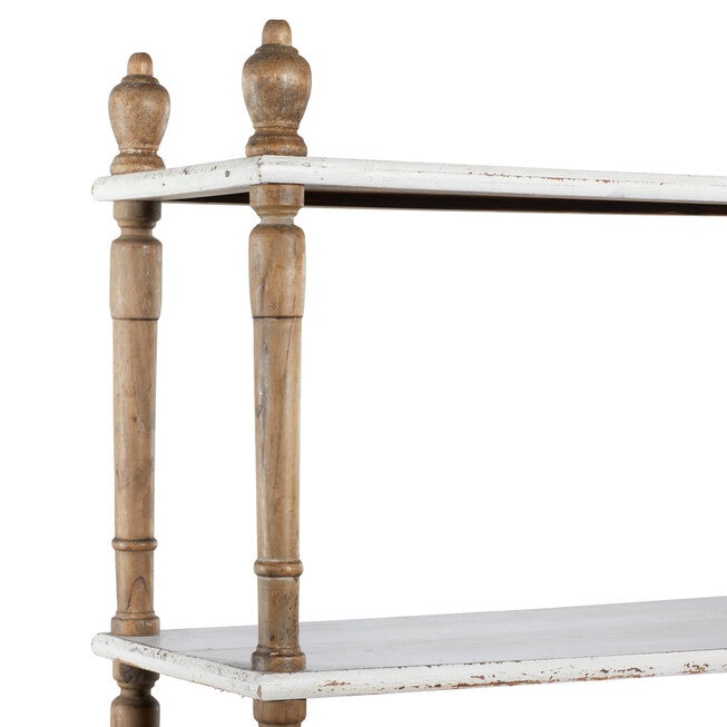White Wood Farmhouse Shelving Unit, 75 inches x 37 inches x 14 inches, , alternate image number 2