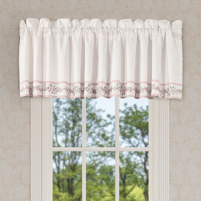 Avant Garden Window Straight Valance, BLUSH, hi-res image number 0
