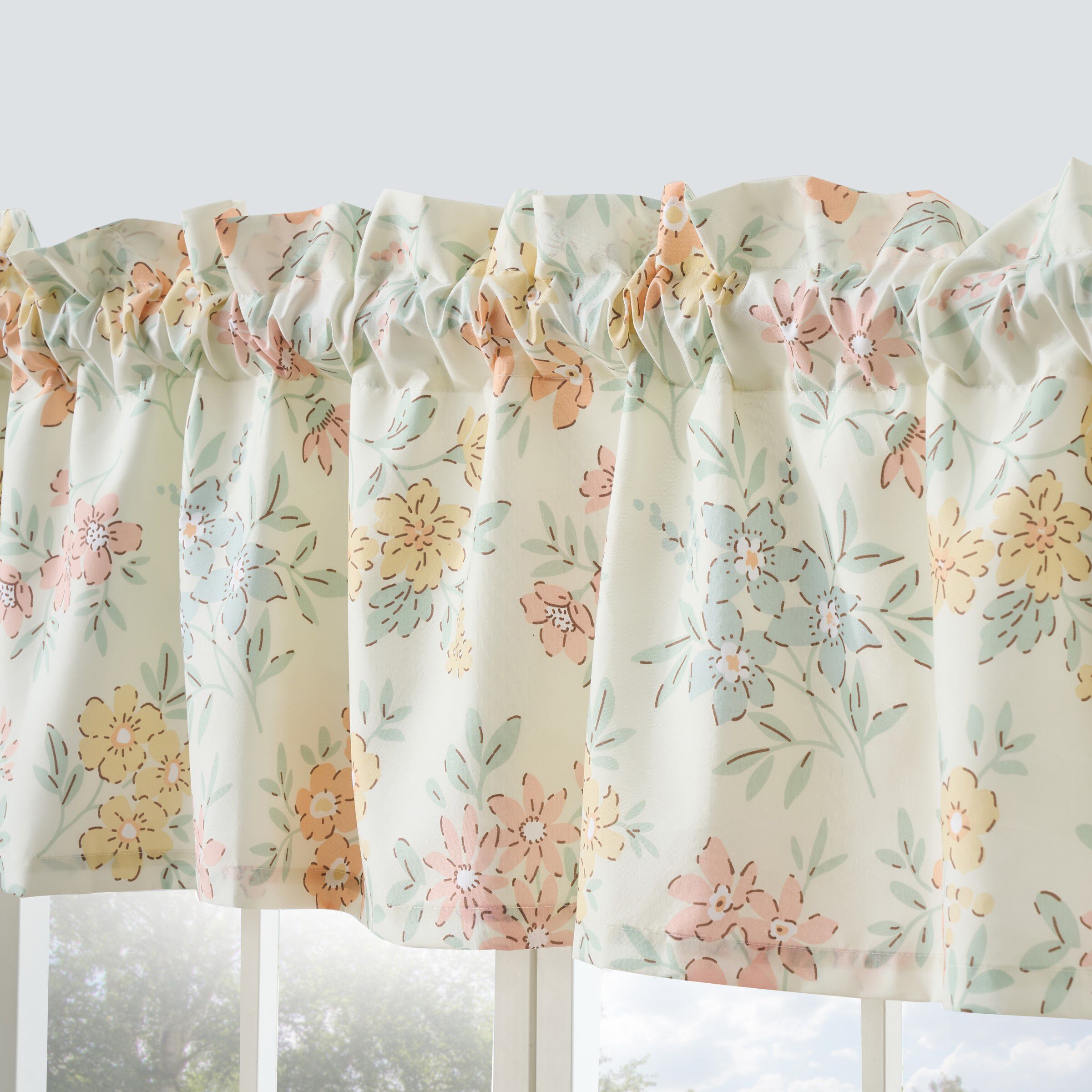 Greenland Home Fashions™ Chloe Window Valance Curtains, PASTEL, alternate image number 2
