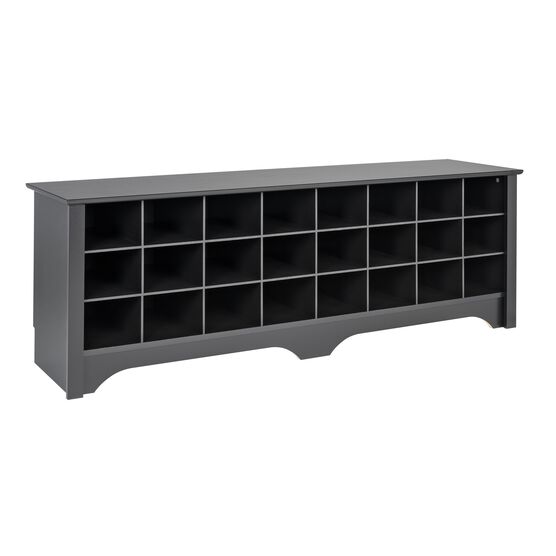 24 Pair Shoe Storage Cubby Bench Closet Space Savers Brylane Home