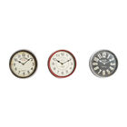 Set Of 3 Multi Colored Metal Wall Clock, , alternate image number 3
