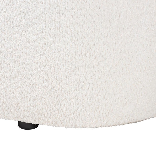Lavina Modern White Teddy-Bear Fabric Storage Bench, , alternate image number 5