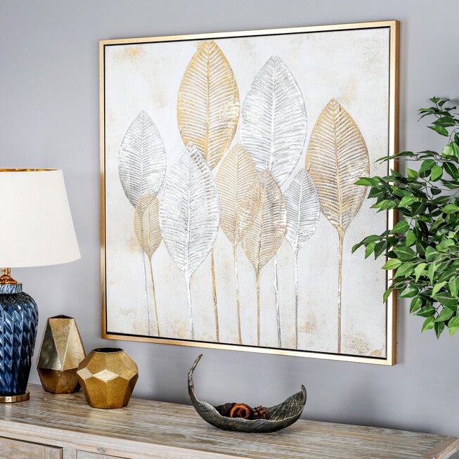 Cosmoliving By Cosmopolitan Brown Canvas Wall Art Framed Wall Art, , alternate image number null