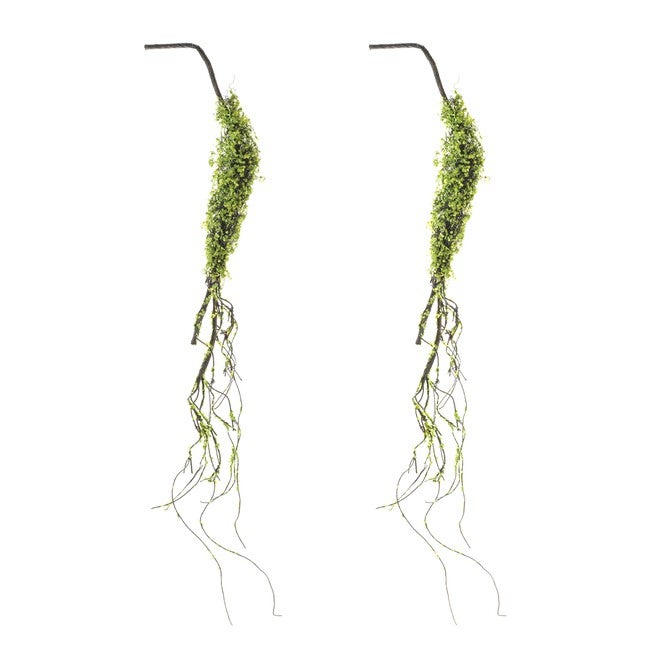 Moss Foliage Vine Branch (Set of 2), GREEN/BROWN, alternate image number null