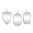 Set Of 3 Gold Wood Traditional Wall Mirror, , alternate image number null