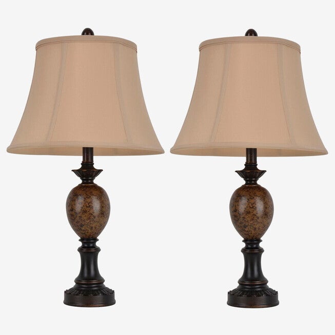 Classic Pair of Table Lamps, BRONZE, hi-res image number null