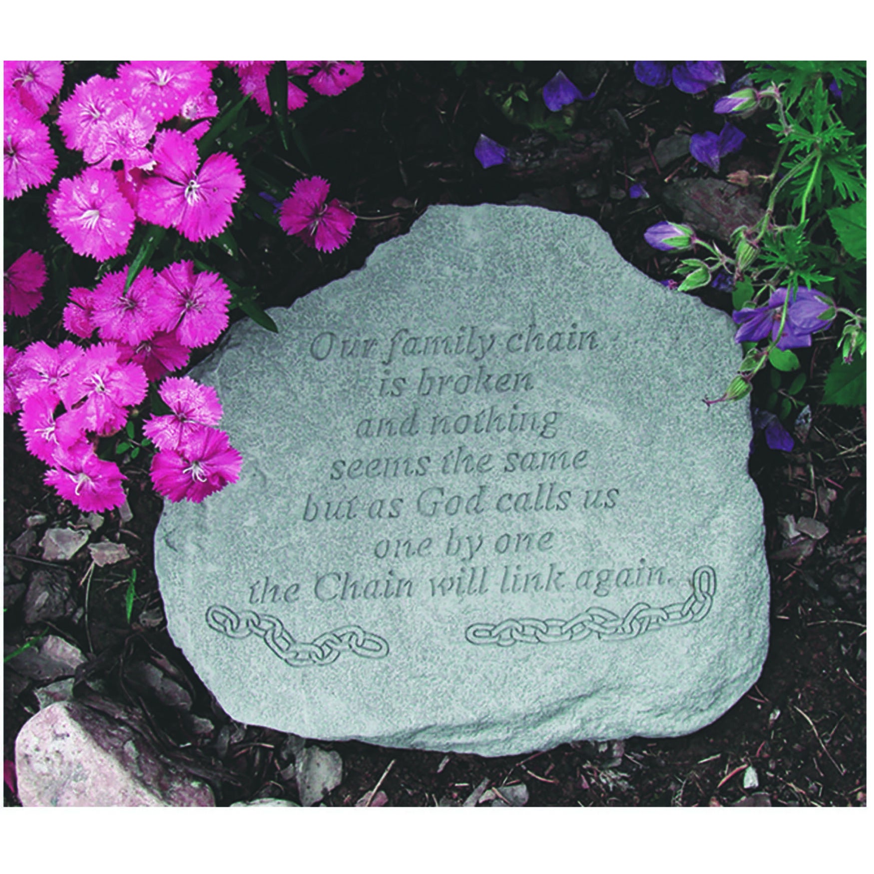 Our Family Chain Garden Memorial Accent Stone, GREY, hi-res image number 0