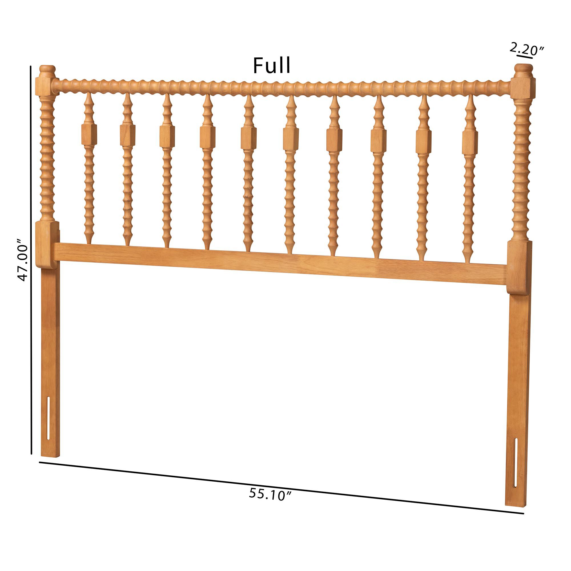 Juliette Turned Spindle Headboard, BROWN, alternate image number 5
