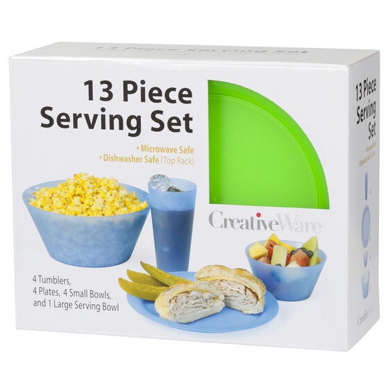 Creative Ware 13 Piece Serving Set, CITRUS GREEN, hi-res image number null