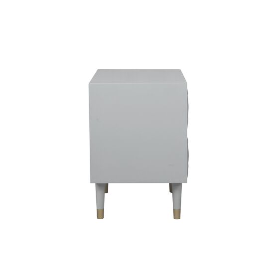 Two Drawer Geo Texture Nightstand, , alternate image number null