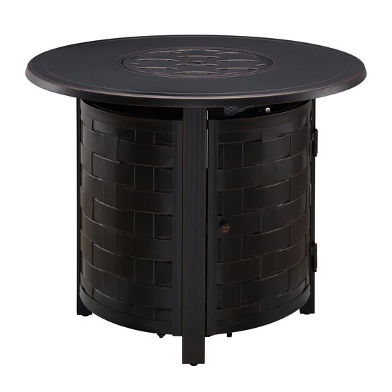 Dylan 34" Round Aluminum LPG Fire Pit, BRONZE, hi-res image number null