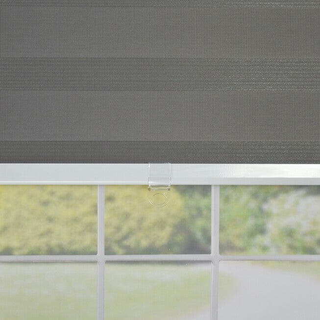 Cordless Zebra Slimline Privacy Window Shade Window, , alternate image number 10