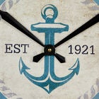 White Coastal Wood Wall Clock, , alternate image number null