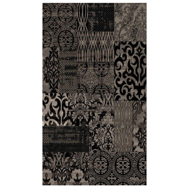 Jewel 8' x 10' Area Rug, BLACK GREY, hi-res image number null