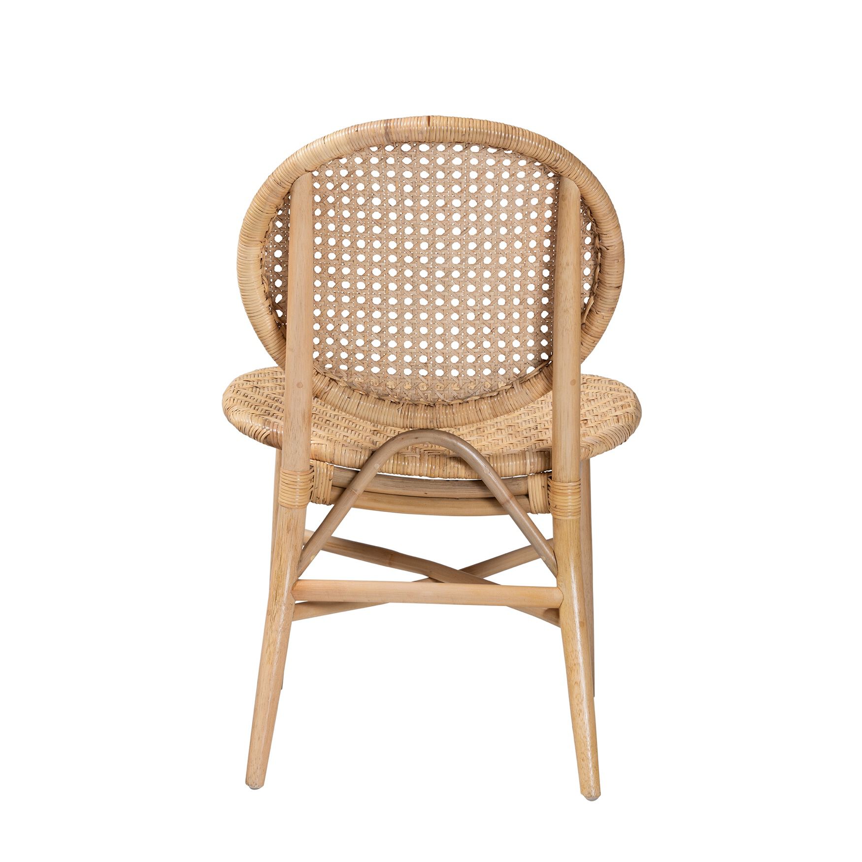Osaka Modern Bohemian Natural Brown Rattan Dining Chair, , alternate image number 9