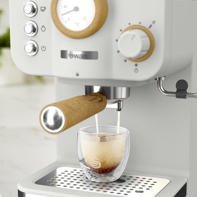Swan Nordic Pump Espresso Coffee Machine - White, , alternate image number 6