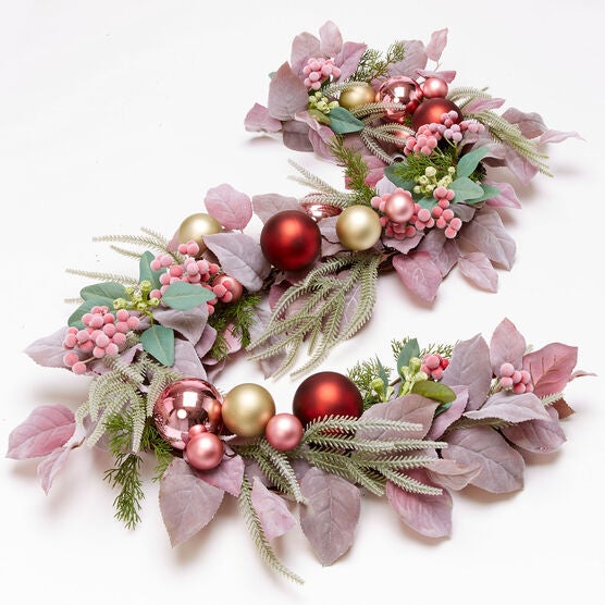 Blush Christmas Garland, PINK MULTI