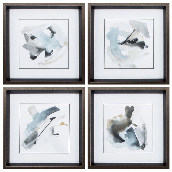 Sand & Sky Framed Wall Décor, Set Of 4, GRAY, hi-res image number null