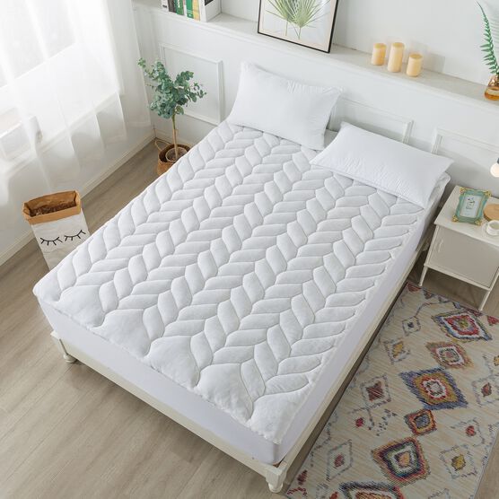 Micro-Mink Down Alternative 1 In. Mattress Topper Mattress Toppers, WHITE, hi-res image number null