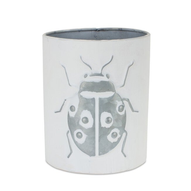 Insect Pot (Set of 3) 4.5 inchesD x 5.75 inchesH, 5.5 inchesH x 6.75 inchesH, 6.5 inchesD x 7.75 inchesH Iron, WHITE/GREY, alternate image number null