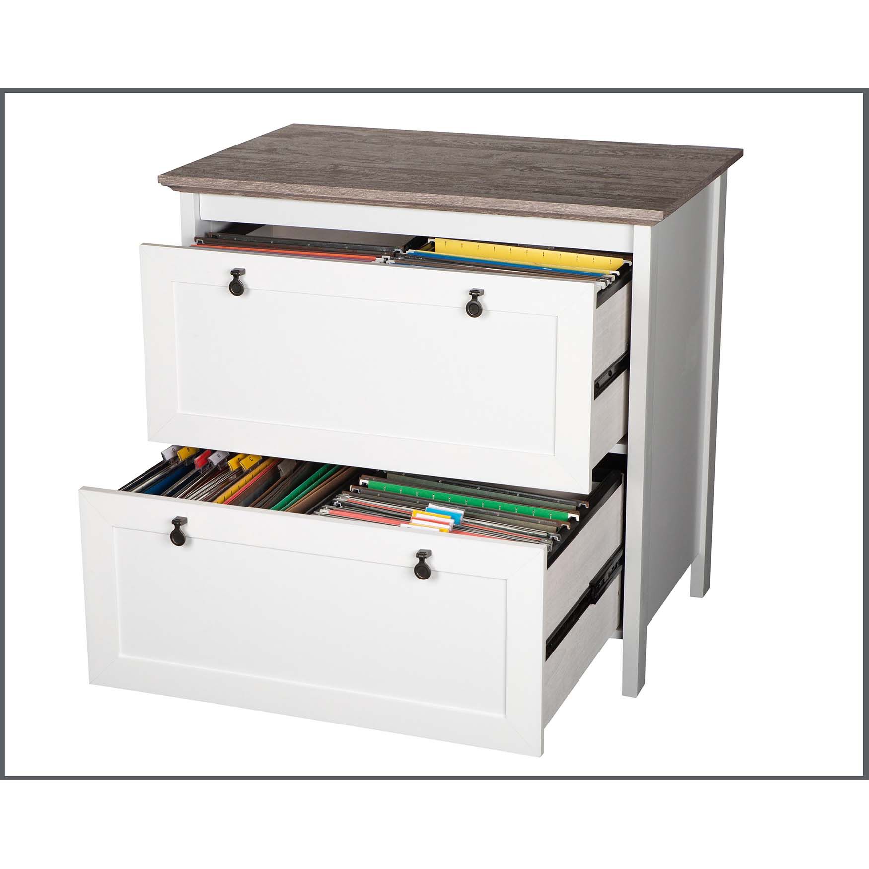 Finley White 2-Drawer Lateral Filing Cabinet, , alternate image number 2