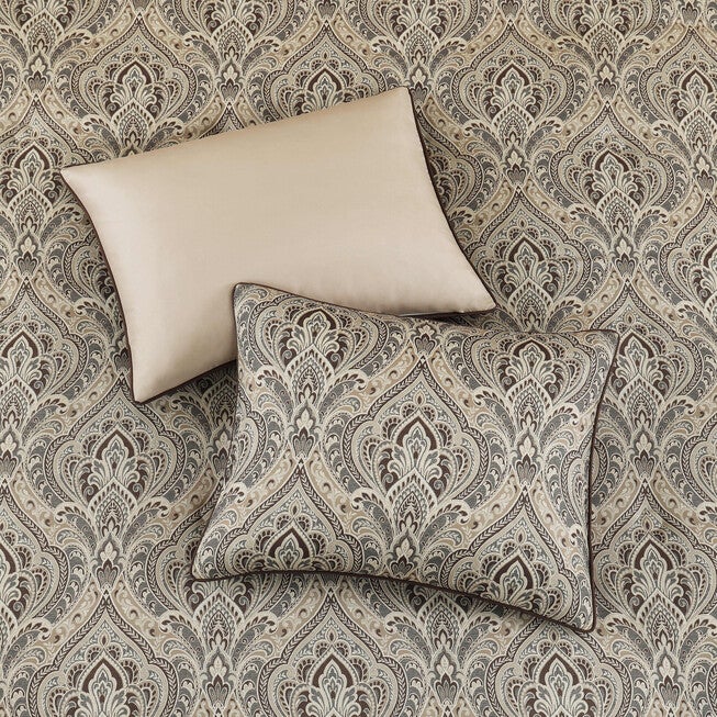 Maren 3 Piece Comforter Set, CHOCOLATE, alternate image number null