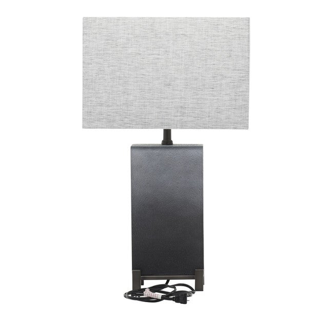 Grey Polystone Transitional Table Lamp, , on-hover image number 1