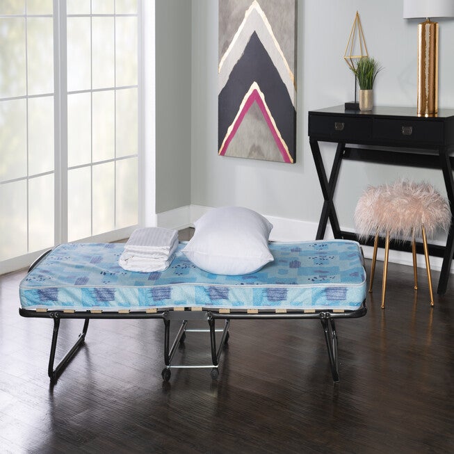 Brylane Roma Rocker Simple Roma Folding Bed, Black | Brylane Home