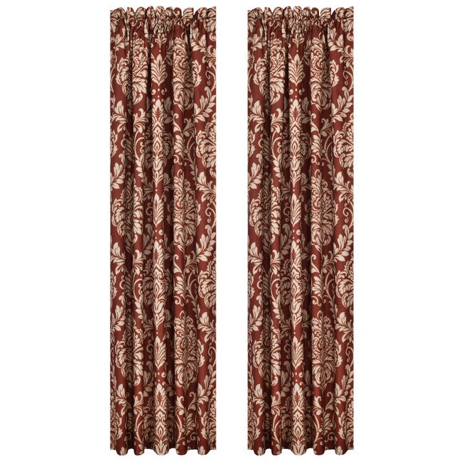 Lazia 84 Inch Window Panel Pair, RED, alternate image number null