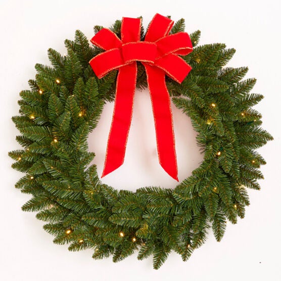 24" Pre-Lit Arrow Tip Wreath, REMOTE, hi-res image number null