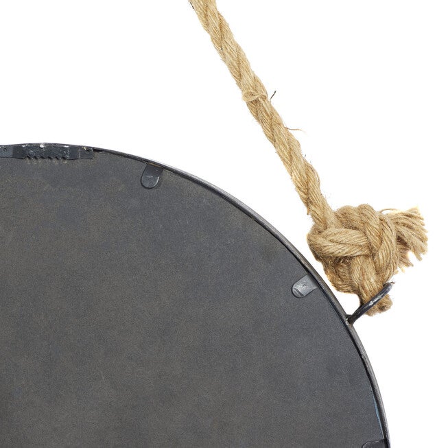 Set Of 2 Brown Metal Industrial Wall Mirror, , alternate image number 2