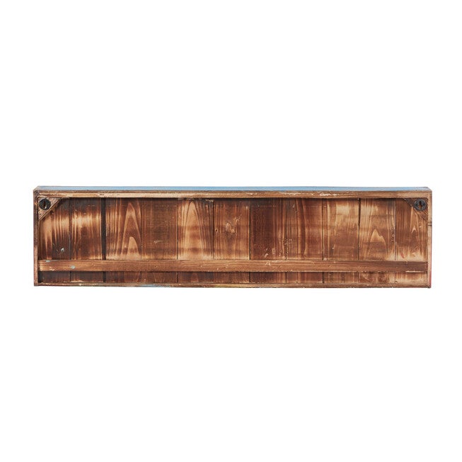 Multi Color Wood Coastal Wall Hooks With Shelf Wall Hook, , on-hover image number null