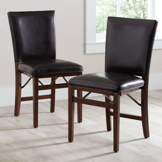 Parsons Folding Chairs, Set of 2 | Brylane Home