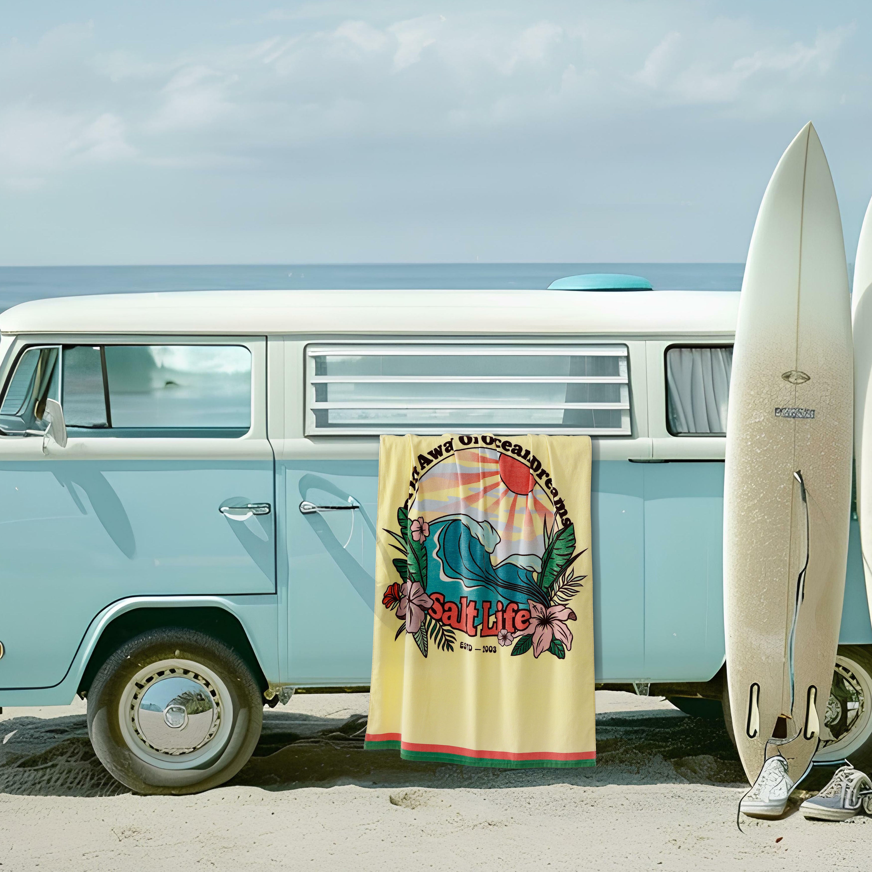 Drift Away Beach Towel, CREAM, hi-res image number 0