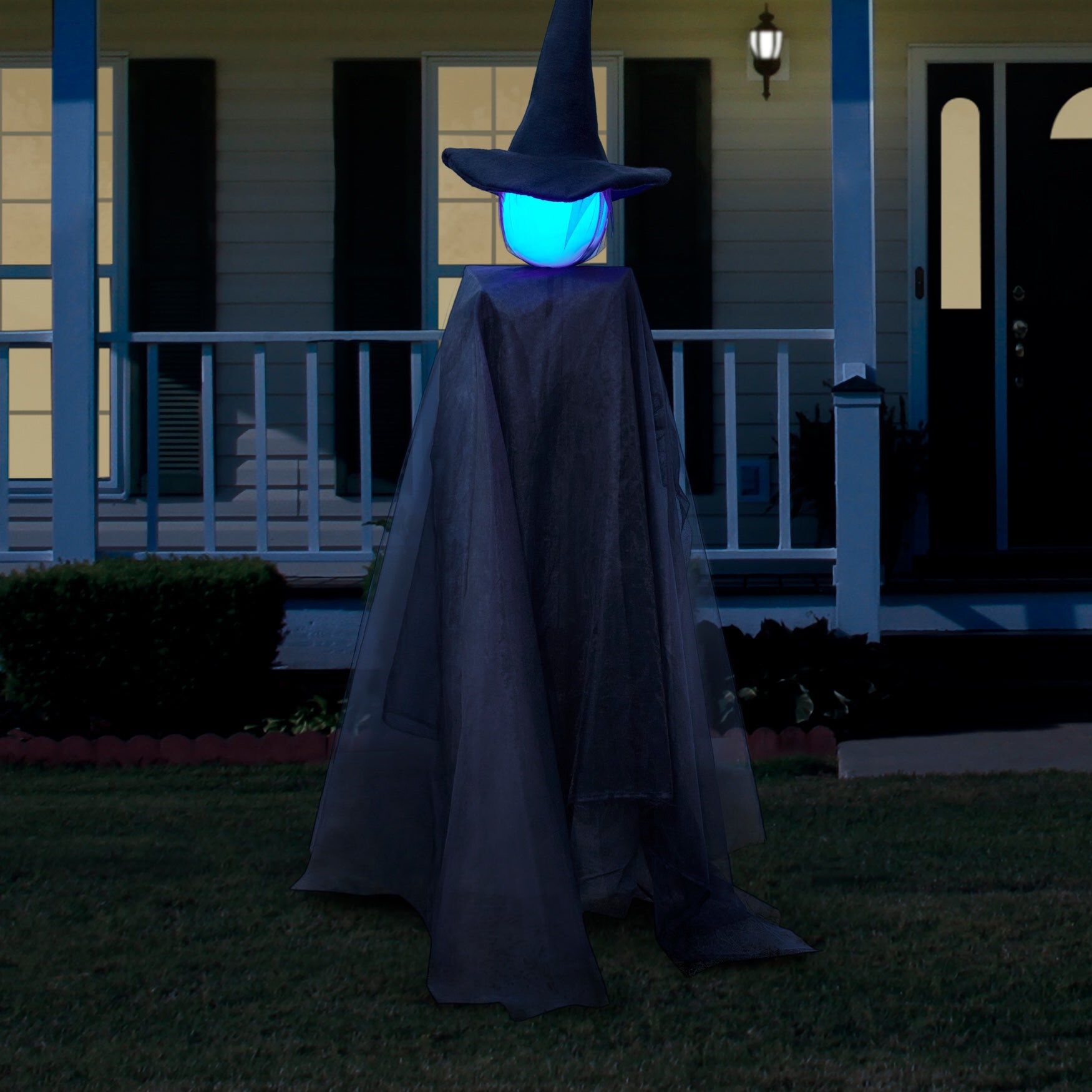 60 inches Pre-Lit 2-in-1 Hanging Witch, BLACK, hi-res image number 0