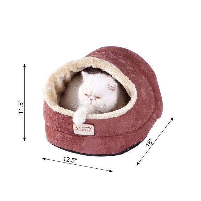 Faux Suede Pet Cat Small Dog Bed And Cave, , alternate image number 2