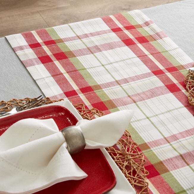 Orchard Plaid Table Runner 14x72, , alternate image number 5