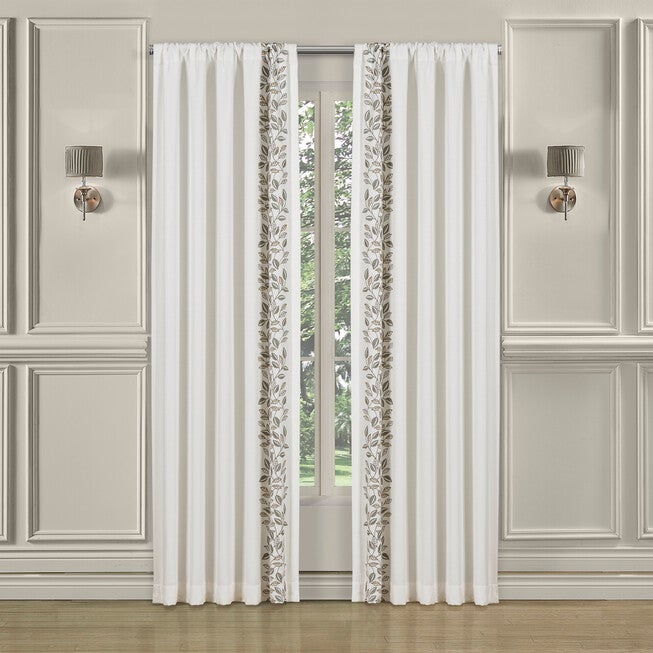 Laurel 84 Inch Window Panel Pair, WHITE, hi-res image number null