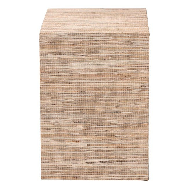 Julia Bohemian Woven Natural Grasscloth 1-Drawer Nightstand, NATURAL/GOLD, alternate image number 4