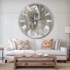 Farmhouse Horse Farmhouse Wall Clock, GREY, hi-res image number null