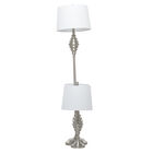 Set Of 3 Silver Coastal Table Lamp, , alternate image number null