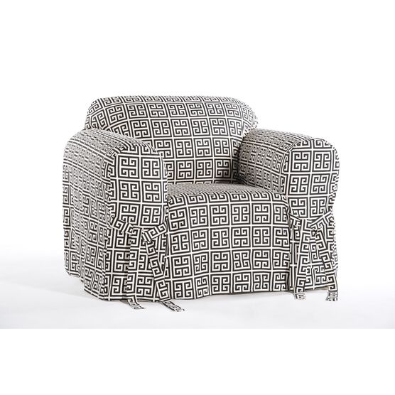 Roman Key Cotton Slipcover black , , alternate image number null