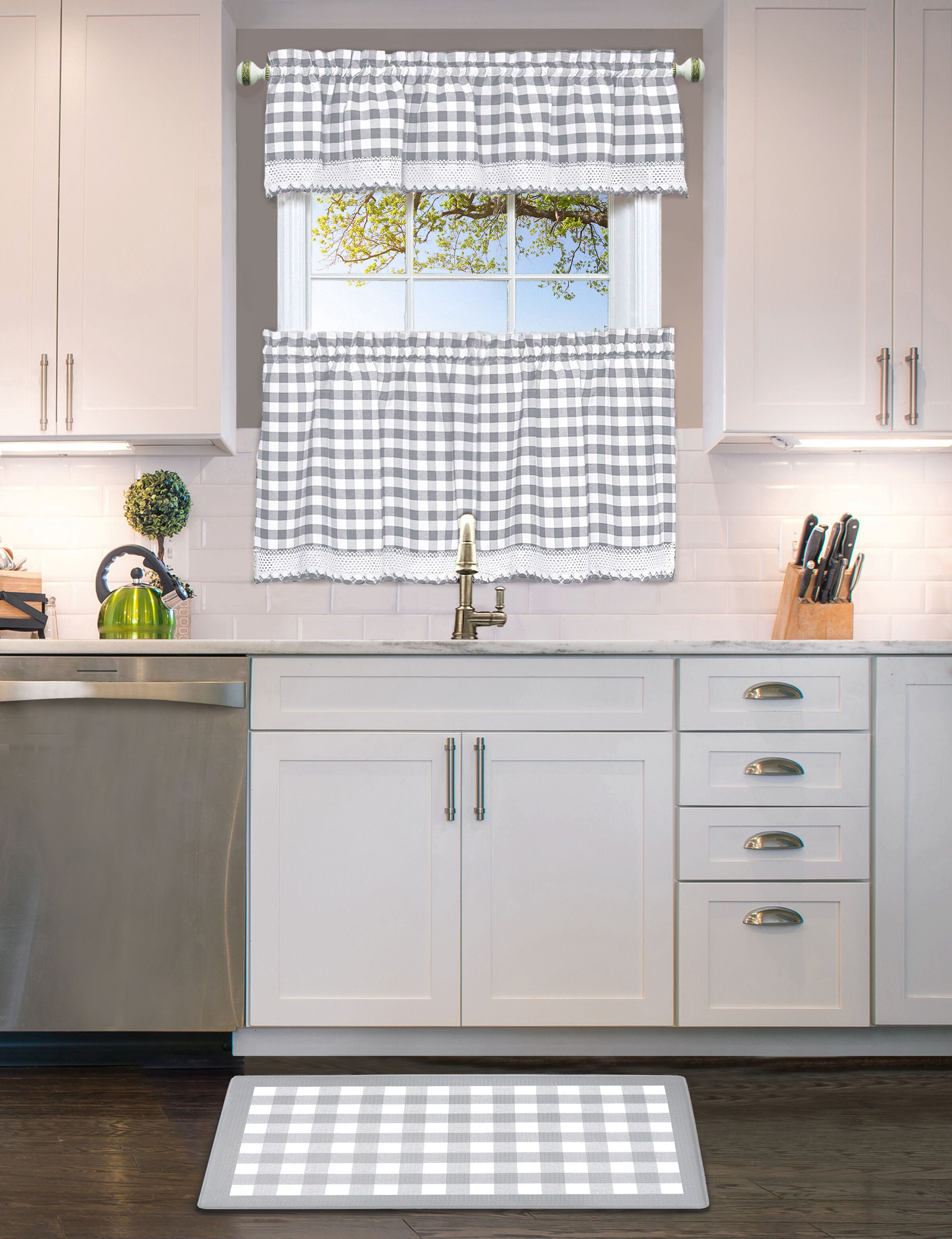 Buffalo Check 18-in. x 30-in. Anti Fatigue Mat, GREY, alternate image number 1