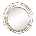 Gold Wood Contemporary Wall Mirror, , alternate image number null
