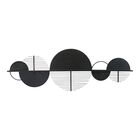 Black and Gold Metal Modern Centerpiece Wall Decor, , alternate image number null