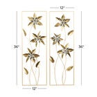 Set Of 2 Gold Metal Contemporary Wall Decor, , alternate image number null